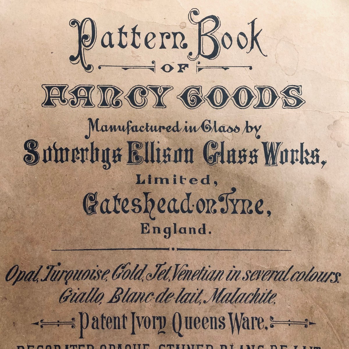 Sowerby Ellison Pattern Book 1882